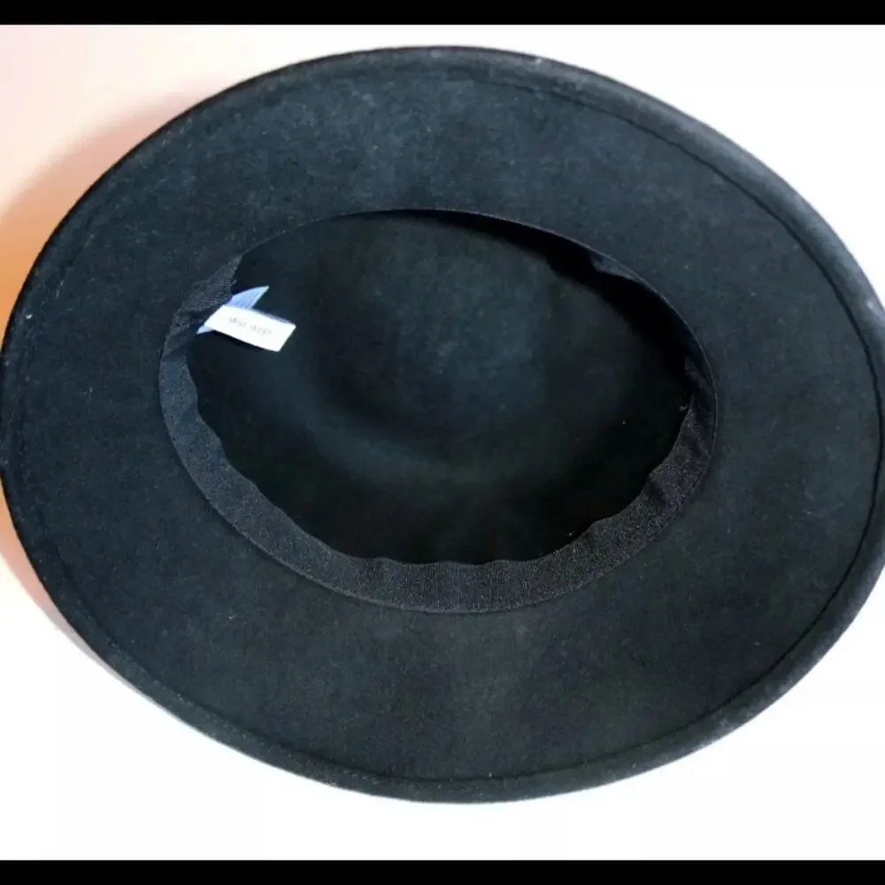 Nine West Hat‎ Black 100% Wool Felt Hat CLASSIC